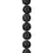 12 Pack: Black Lava Stone Lentil Beads, 12mm by Bead Landing™